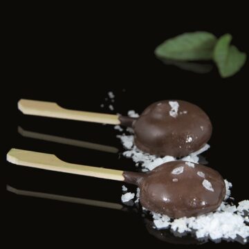 Sucette de chocolat au foie gras