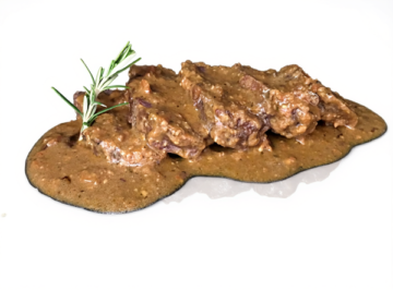 BEEF CHECK WITH RED PESTO SAUCE