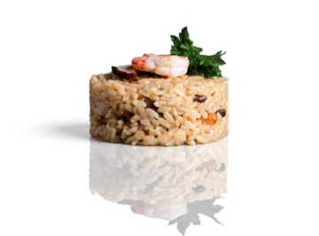 RISOTTO MIT STEINPILZEN UND GARNELEN