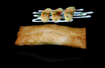 Foie gras and apple puff pastries