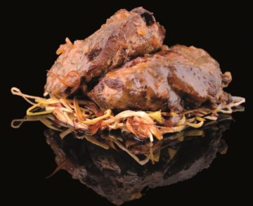 Carrillera de cerdo ibérico con salsa barbacoa