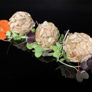 FOIE GRAS BONBONS WITH CARAMELIZED SEEDS