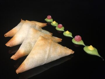 Samosas de epinards a la morue