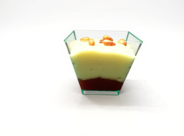SMALL GLAS OF COD BRANDADE WITH TOMATO CONFIT