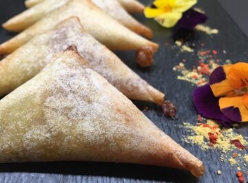 Samosas de foie gras et coing