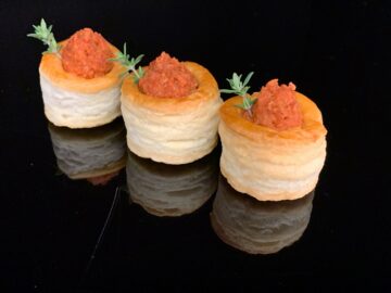 Vol-au-vent de chistorra végane