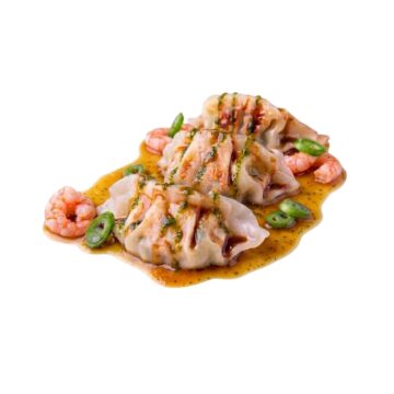RED PRAWN AND VEGETABLE GYOZA