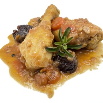 BRAISED CHICKEN DRUMSTICKS WITH PRUNES